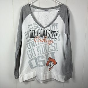 Gear For Sports Women Sweatshirt 2XL Oklahoma State Cowboys VNeck Pokes Baseball